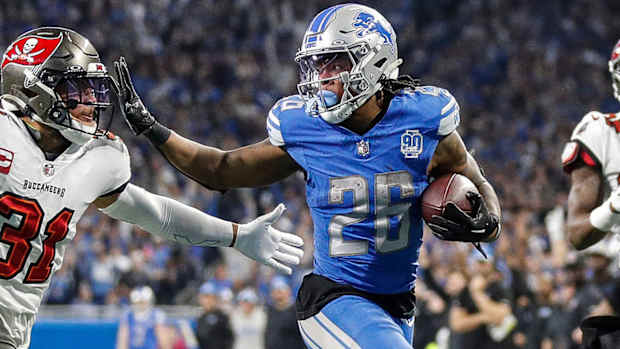 Detroit Lions running back Jahmyr Gibbs